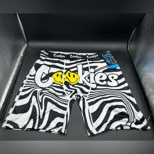 Cookies Premium Boxer Briefs XL black and white swirls trippy smiley faces